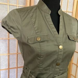 H&M Olive Green Cotton Dress